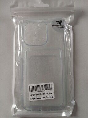 New iphone 14 Pro Ultra Clear Phone Case With Card Holder